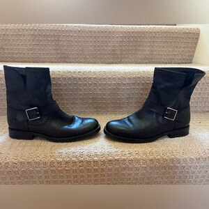 Frye Women's Natalie Leather Moto Boots black